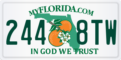 FL license plate 2448TW