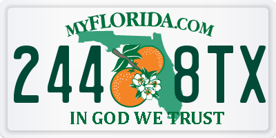 FL license plate 2448TX