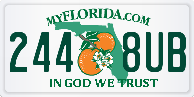 FL license plate 2448UB