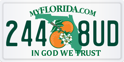 FL license plate 2448UD