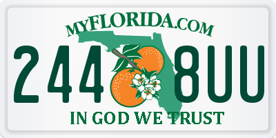 FL license plate 2448UU