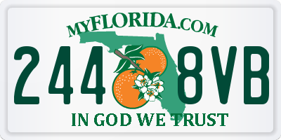FL license plate 2448VB