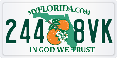 FL license plate 2448VK