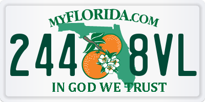 FL license plate 2448VL