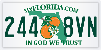 FL license plate 2448VN