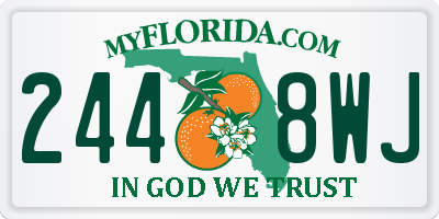 FL license plate 2448WJ