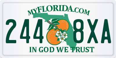 FL license plate 2448XA