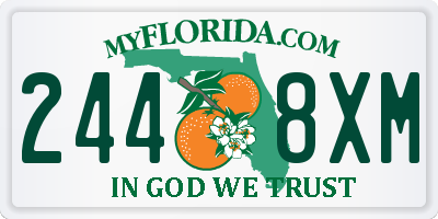 FL license plate 2448XM