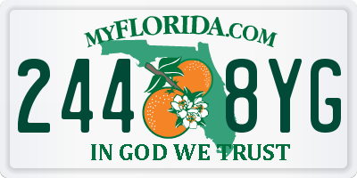 FL license plate 2448YG