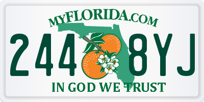 FL license plate 2448YJ
