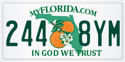 FL license plate 2448YM