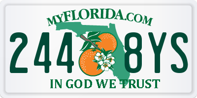 FL license plate 2448YS