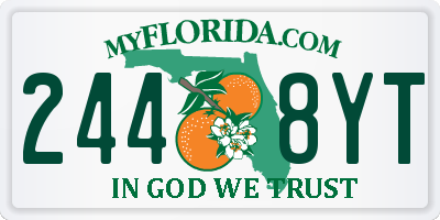 FL license plate 2448YT