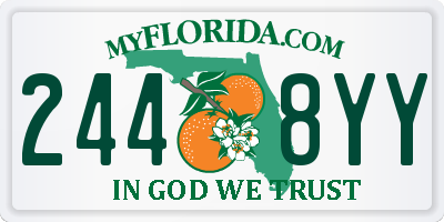FL license plate 2448YY