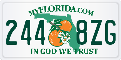 FL license plate 2448ZG