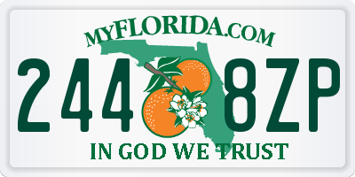 FL license plate 2448ZP