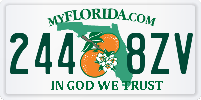 FL license plate 2448ZV