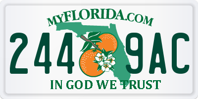 FL license plate 2449AC