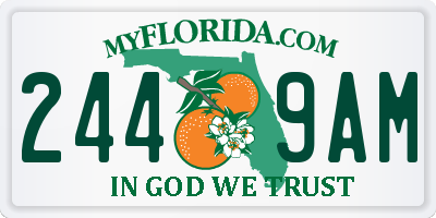 FL license plate 2449AM