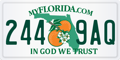 FL license plate 2449AQ