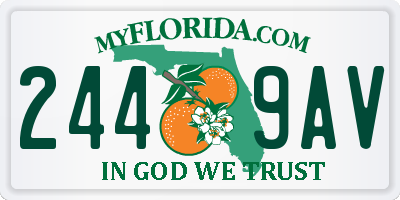 FL license plate 2449AV