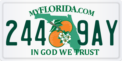 FL license plate 2449AY