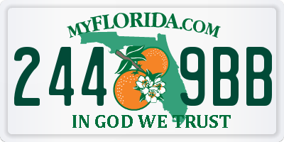 FL license plate 2449BB