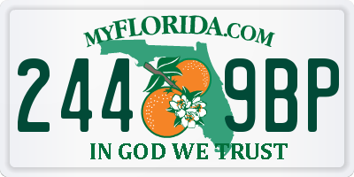 FL license plate 2449BP