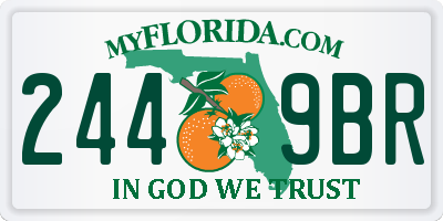 FL license plate 2449BR