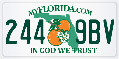 FL license plate 2449BV