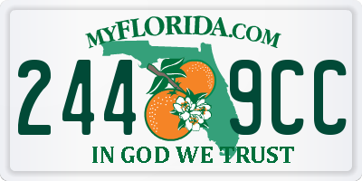 FL license plate 2449CC