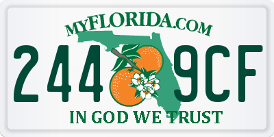 FL license plate 2449CF