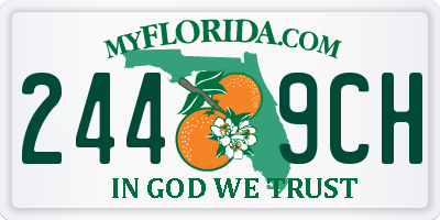 FL license plate 2449CH