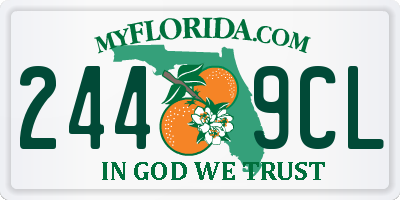 FL license plate 2449CL