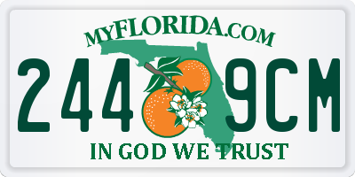 FL license plate 2449CM