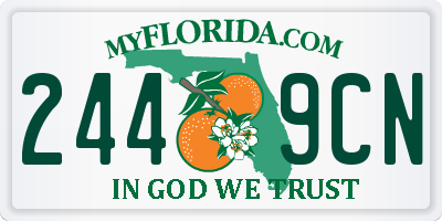 FL license plate 2449CN