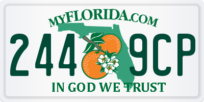 FL license plate 2449CP
