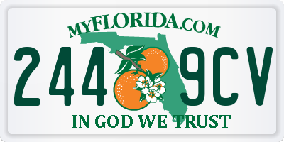FL license plate 2449CV