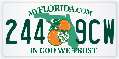 FL license plate 2449CW