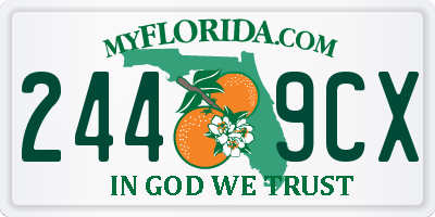 FL license plate 2449CX