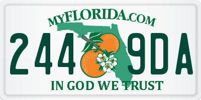 FL license plate 2449DA