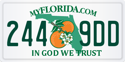 FL license plate 2449DD