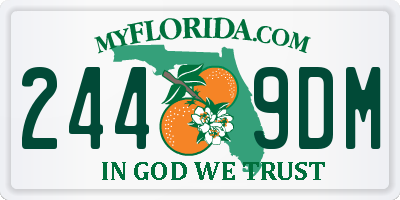 FL license plate 2449DM