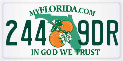 FL license plate 2449DR