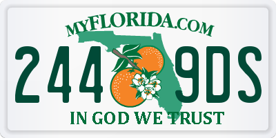 FL license plate 2449DS