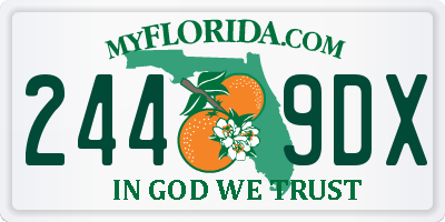 FL license plate 2449DX
