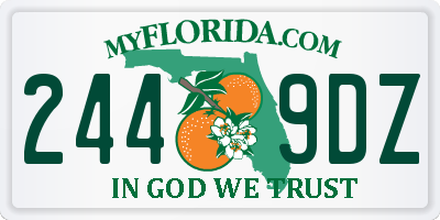 FL license plate 2449DZ