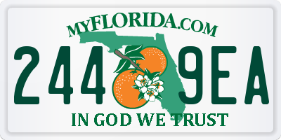 FL license plate 2449EA