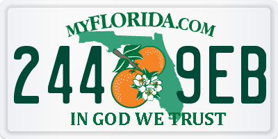 FL license plate 2449EB