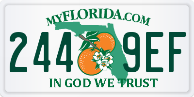 FL license plate 2449EF
